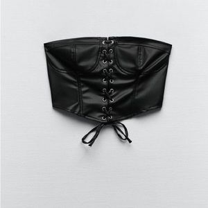 FAUX LEATHER CORSET